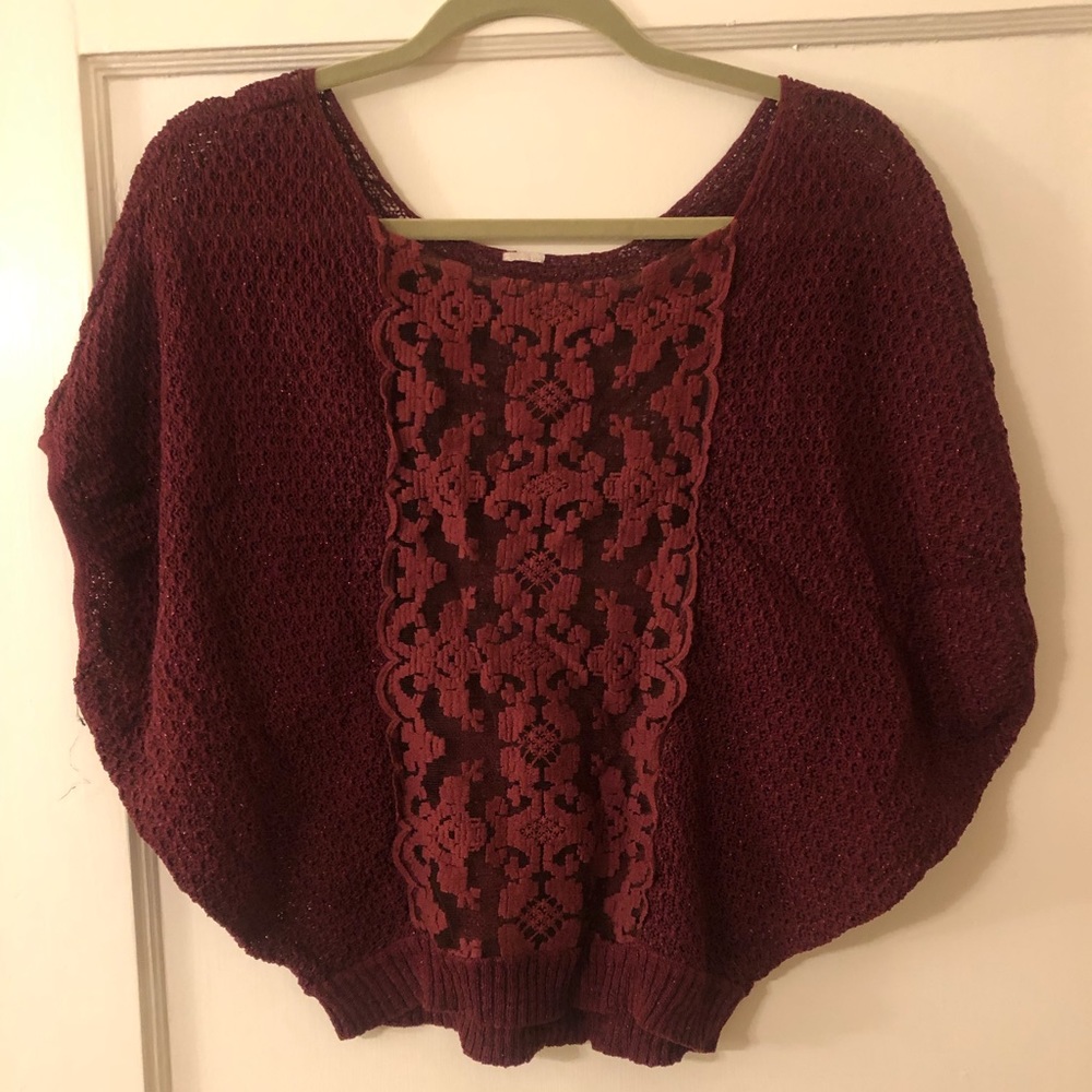 Free People Cranberry Sleeveless Layering Knit